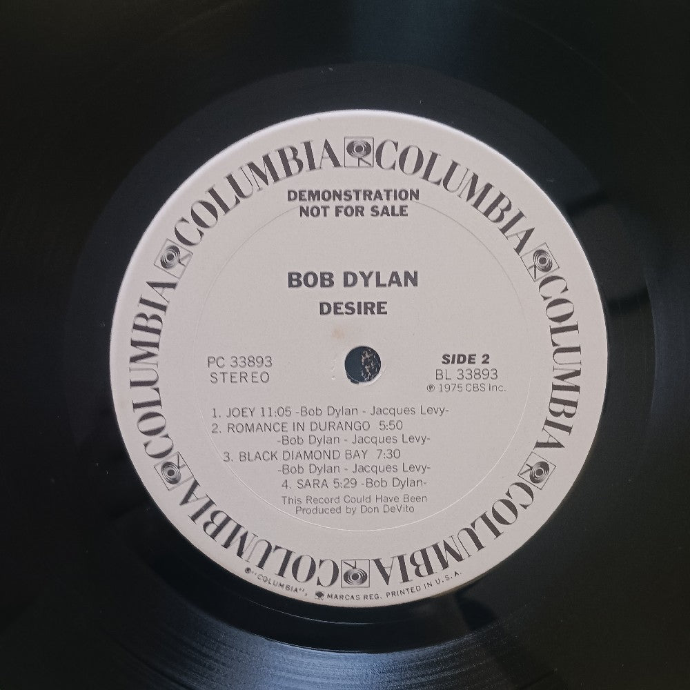 Bob Dylan - Desire PROMO - 1976 - PC 33893 - Used - VG+ - Vinyl