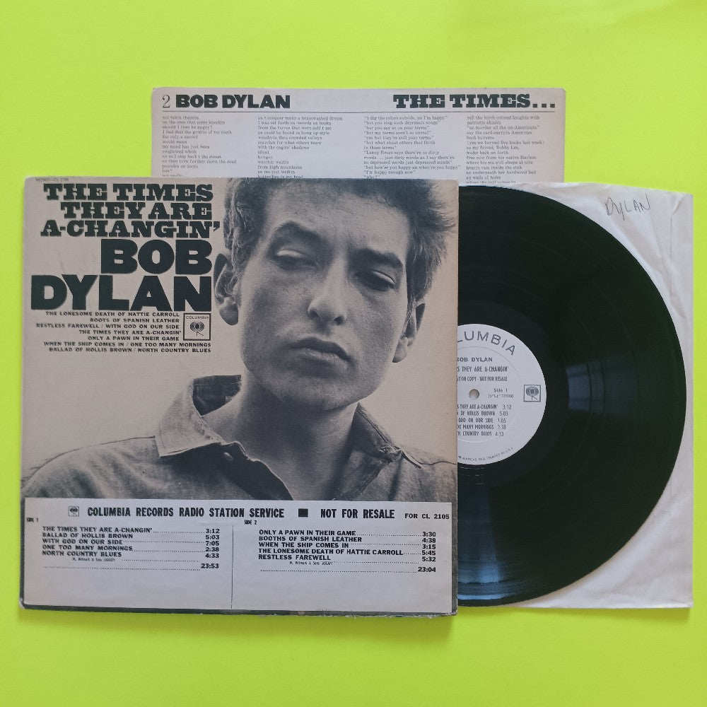 Bob Dylan - The Times They Are A Changin MONO PROMO - 1964 - CL 2105 - Used - VG+ - Vinyl