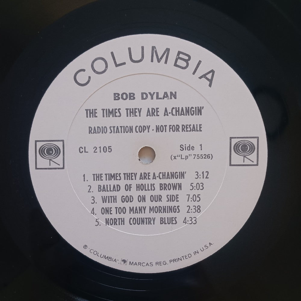 Bob Dylan - The Times They Are A Changin MONO PROMO - 1964 - CL 2105 - Used - VG+ - Vinyl