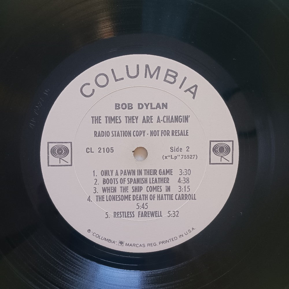 Bob Dylan - The Times They Are A Changin MONO PROMO - 1964 - CL 2105 - Used - VG+ - Vinyl
