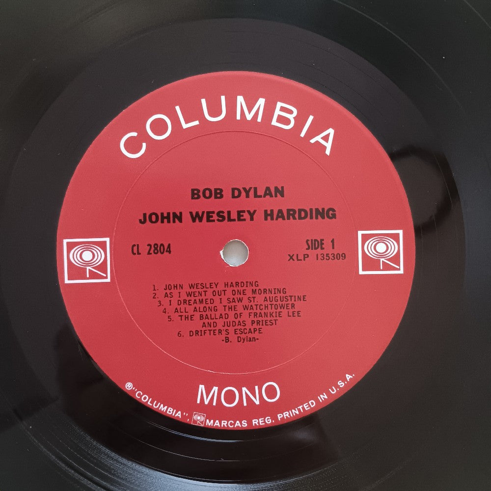 Bob Dylan - John Wesley Harding MONO PROMO - 1968 - CL 2804 - Used - VG+ - Vinyl