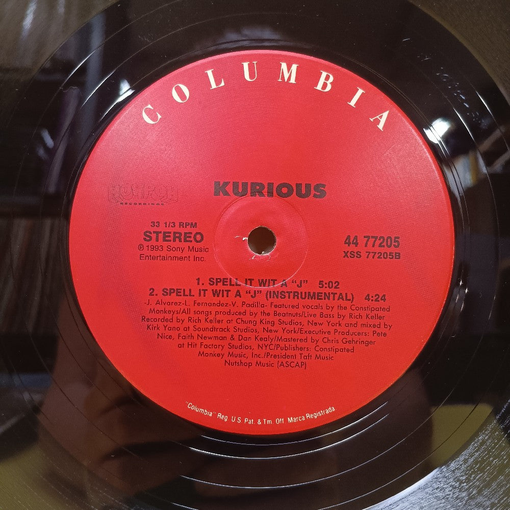 Kurious Ft. The Constipated Monkeys - Uptown *hit 12" SHRINK - 1993 - 44 77205 - Used - VG++ - Vinyl
