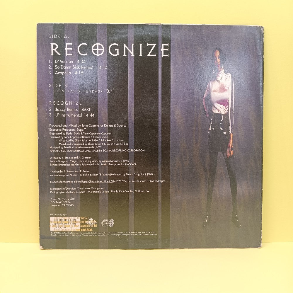 Suga T. - Recognize 12" Promo - 1995 - JDCD-42336-1 - Used - VG++ - Vinyl