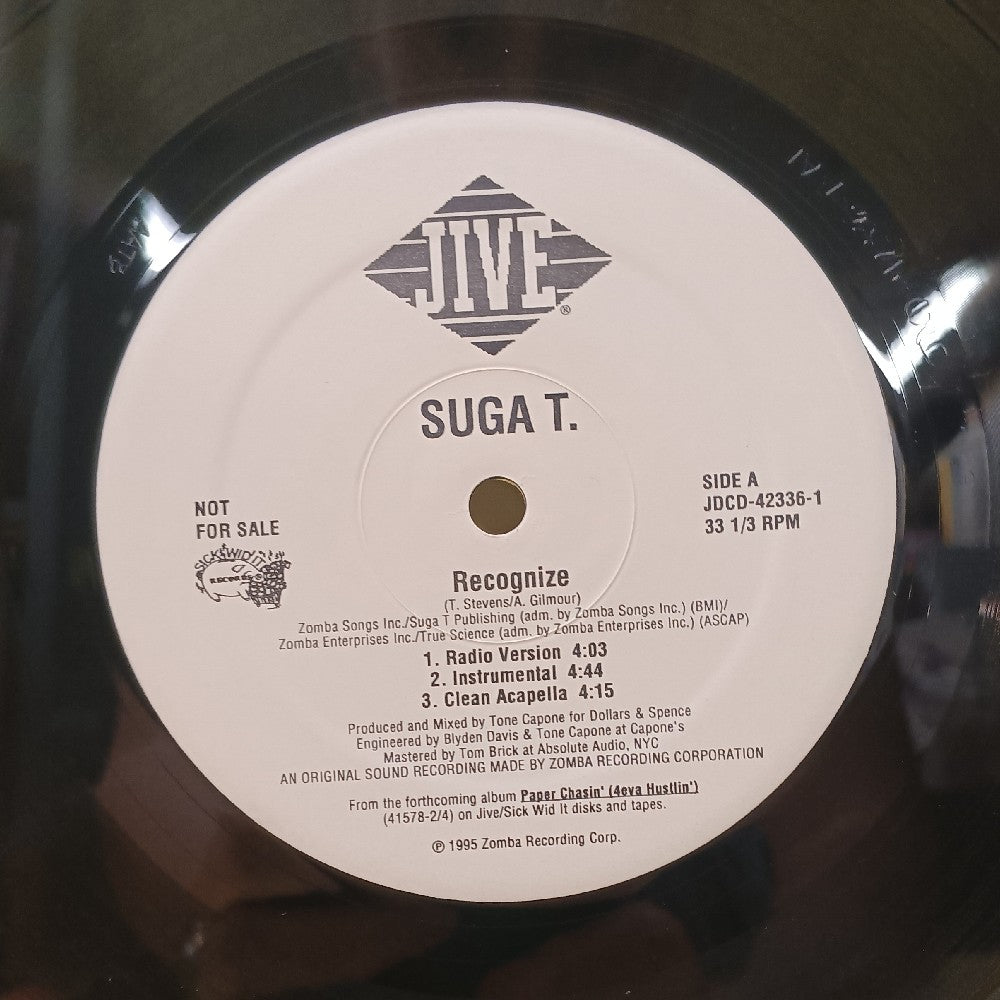 Suga T. - Recognize 12" Promo - 1995 - JDCD-42336-1 - Used - VG++ - Vinyl