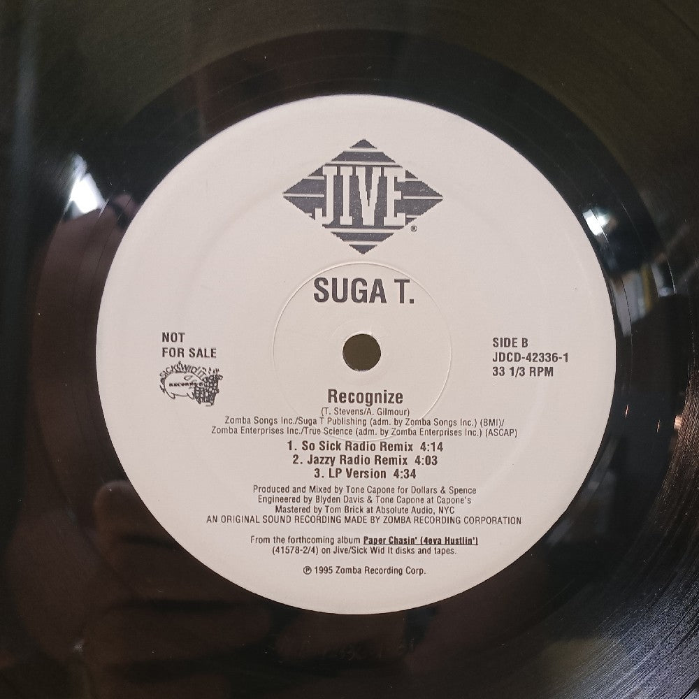 Suga T. - Recognize 12" Promo - 1995 - JDCD-42336-1 - Used - VG++ - Vinyl