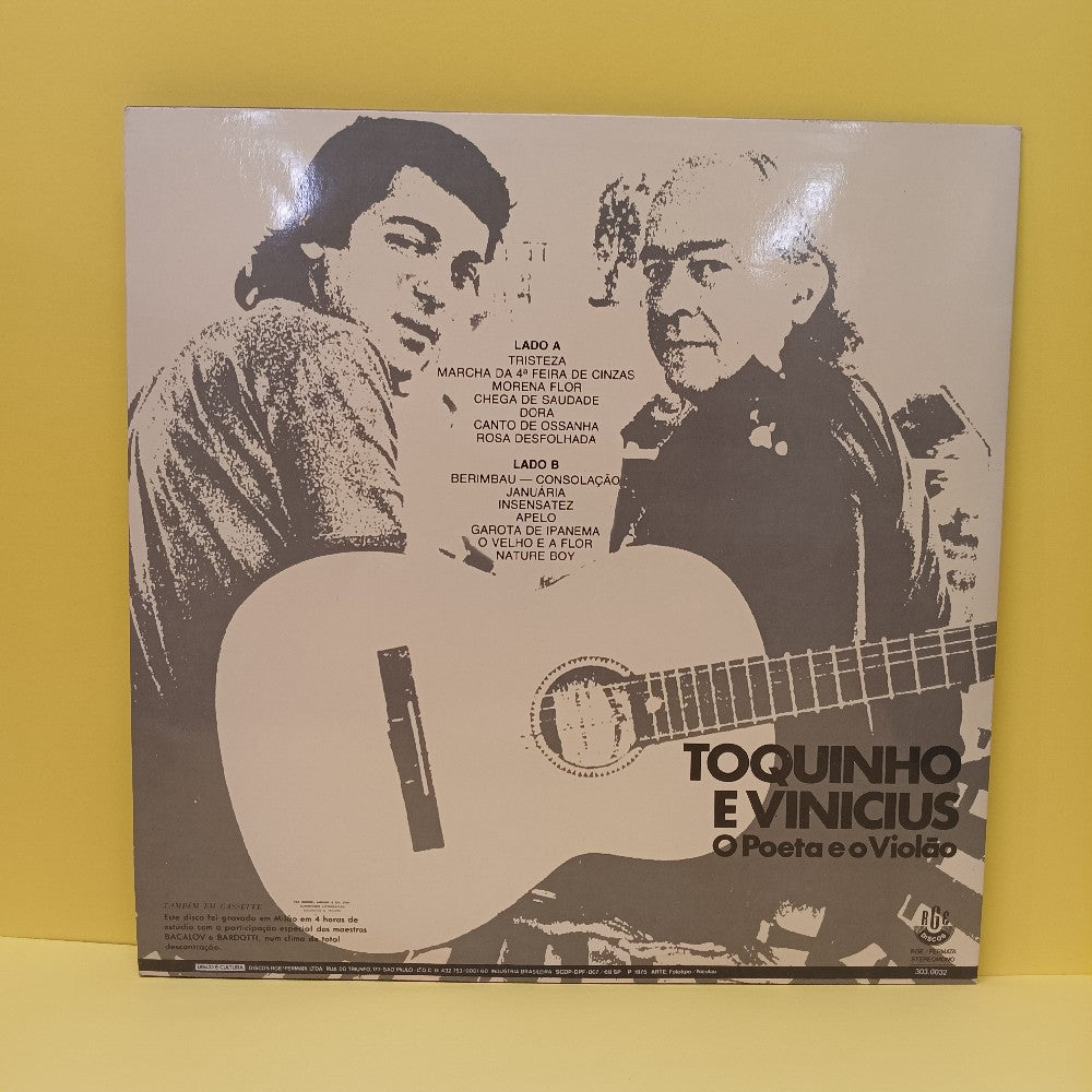Toquinho E Vinicius - O Poeta E O Violao BRAZIL 1ST PRESS - 1975 - 303.0032 - Used - VG++ - Vinyl