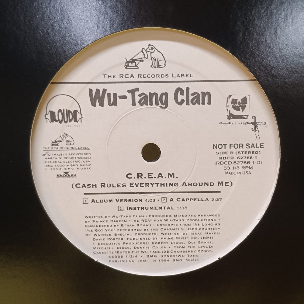 Wu-Tang Clan - C.R.E.A.M. 12" PROMO - 1994 - RDCD 62766-1 - Used - VG++ - Vinyl