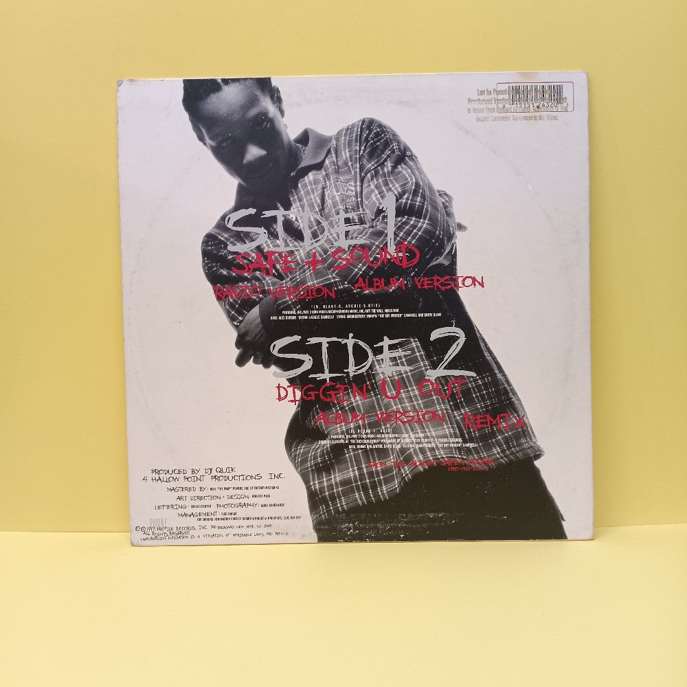 DJ Quik - Safe + Sound 12" PROMO - 1995 - PRO-7432-0DJ - Used - VG++ - Vinyl