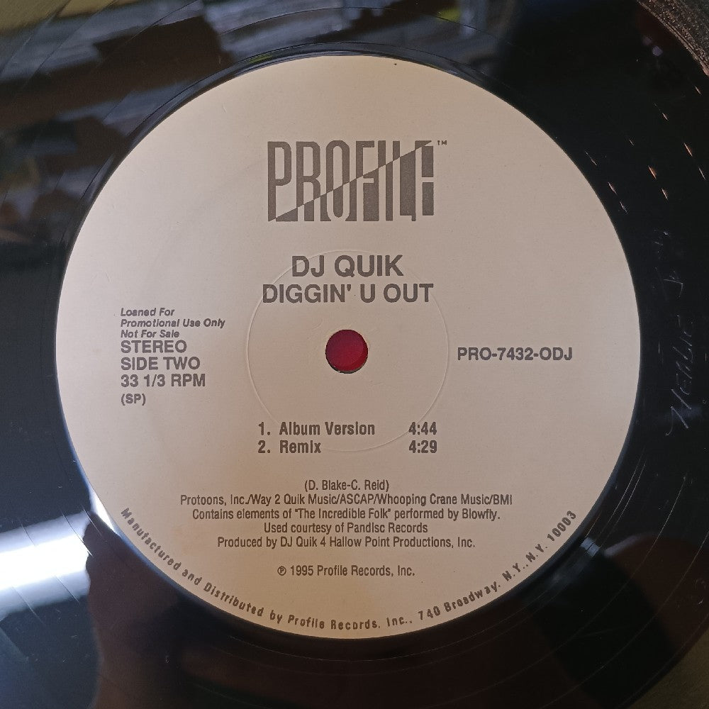 DJ Quik - Safe + Sound 12" PROMO - 1995 - PRO-7432-0DJ - Used - VG++ - Vinyl