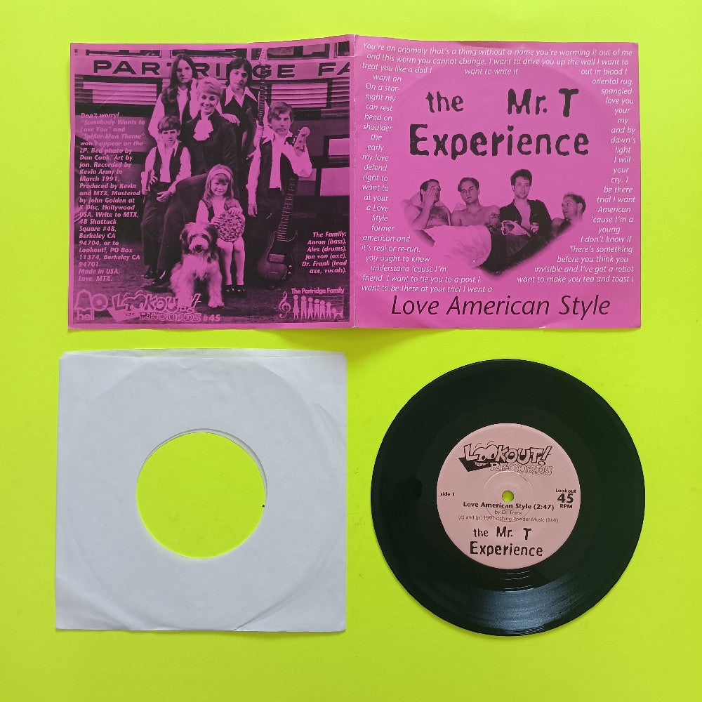 Mr. T Experience - Love American Style / Spiderman Theme 7" - 1991 - Lookout45 - Used - VG++ - Vinyl