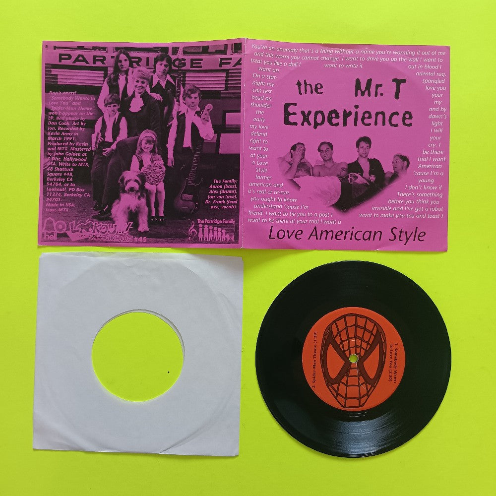 Mr. T Experience - Love American Style / Spiderman Theme 7" - 1991 - Lookout45 - Used - VG++ - Vinyl
