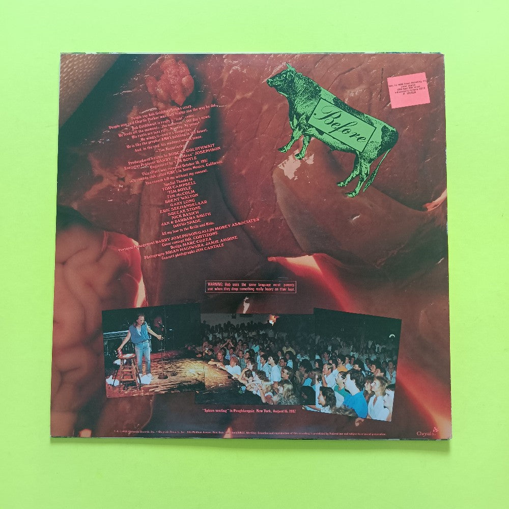 Bob Bobcat Goldthwait - Meat Bob Live In Concert CLUB - 1988 - BFV 41642 - Used - EX - Vinyl