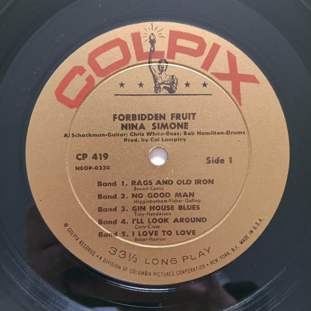 Nina Simone - Forbidden Fruit OG DG MONO GOLD LABEL - 1961 - CP 419 - Used - VG++ - Vinyl