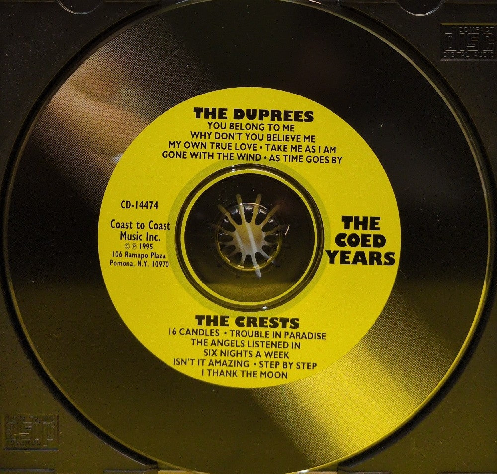 The Duprees, The Crests - The Best Of The Duprees & The Crests - The Coed Years - 1995 - CD-14474 - Used - EX - CDs