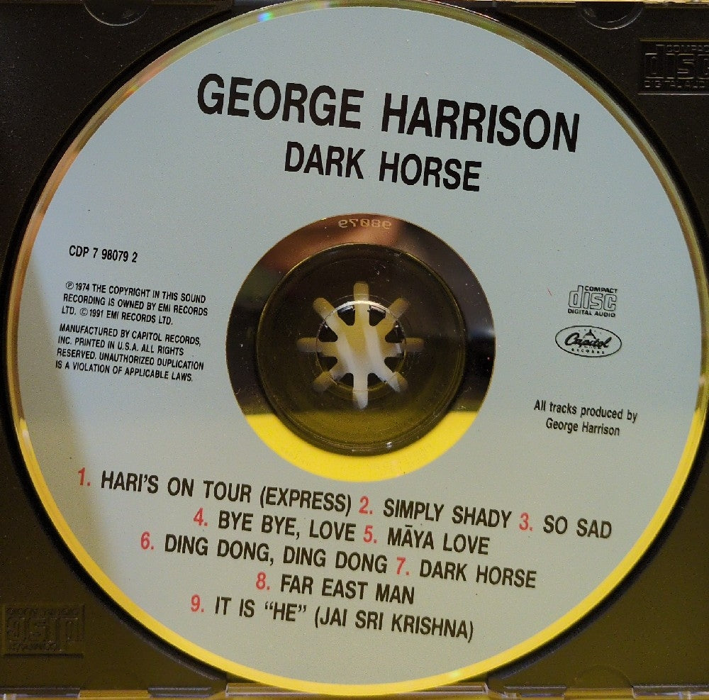George Harrison - Dark Horse - 1992 - CDP 7 98079 2 - Used - EX - CDs - Reissue