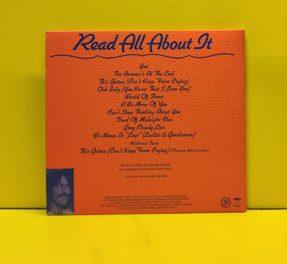 George Harrison - Extra Texture (Read All About It) - 2014 - 0602537913992 - Used - EX - CDs - Remastered - European Import