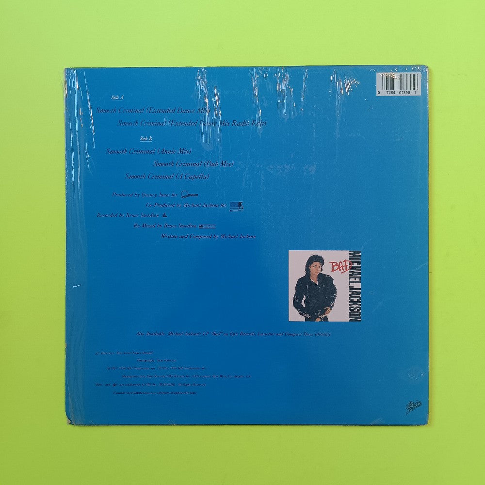 Michael Jackson - Smooth Criminal 12" SHRINK - 1988 - 49 07895 - Used - VG++ - Vinyl