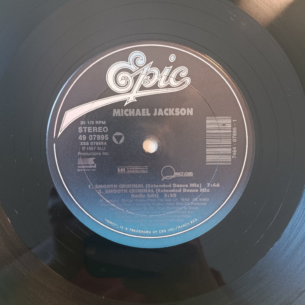 Michael Jackson - Smooth Criminal 12" SHRINK - 1988 - 49 07895 - Used - VG++ - Vinyl