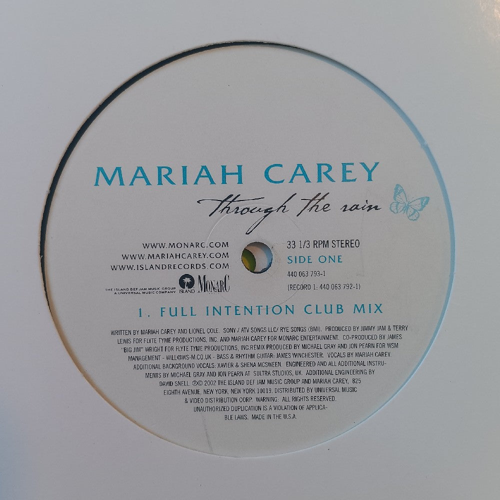 Mariah Carey - Through The Rain 2x 12" - 2002 - 440 063 793-1 - Used - VG++ - Vinyl