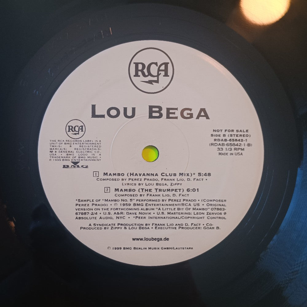 Lou Bega - Mambo No. 5 12" PROMO - 1999 - RDAB-65842-1 - Used - VG+ - Vinyl