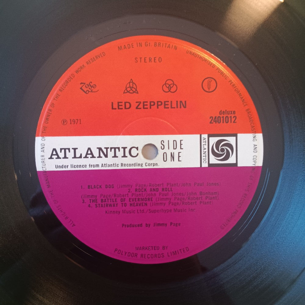Led Zeppelin - Untitled / IV UK VERSION 5 MISPRINT - 1971 - 2401012 - Used - VG+ - Vinyl