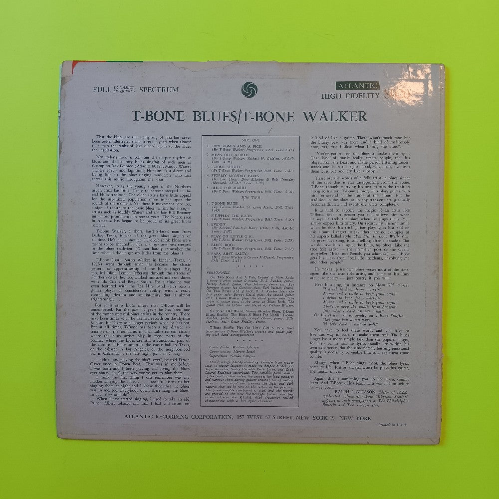 T-Bone Walker - T-Bone Blues OG MONO - 1959 - Atlantic 8020 - Used - VG+ - Vinyl