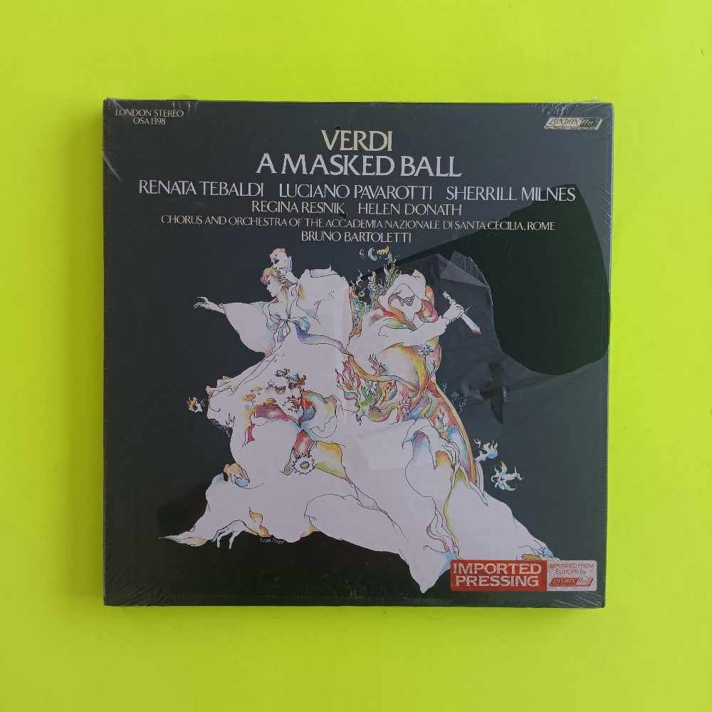 Verdi: Tebaldi Pavarotti Milnes - A Masked Ball 3LP Box Set - 1971 - OSA 1398 - New - Sealed - Vinyl