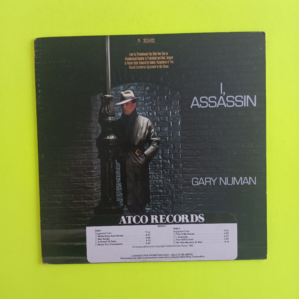 Gary Numan - I, Assassin PROMO - 1982 - 90014-1 - Used - EX - Vinyl