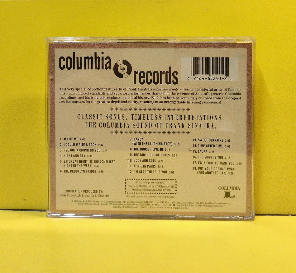 Frank Sinatra - Sinatra Sings His Greatest Hits - CK 65240 - New - EX - CDs