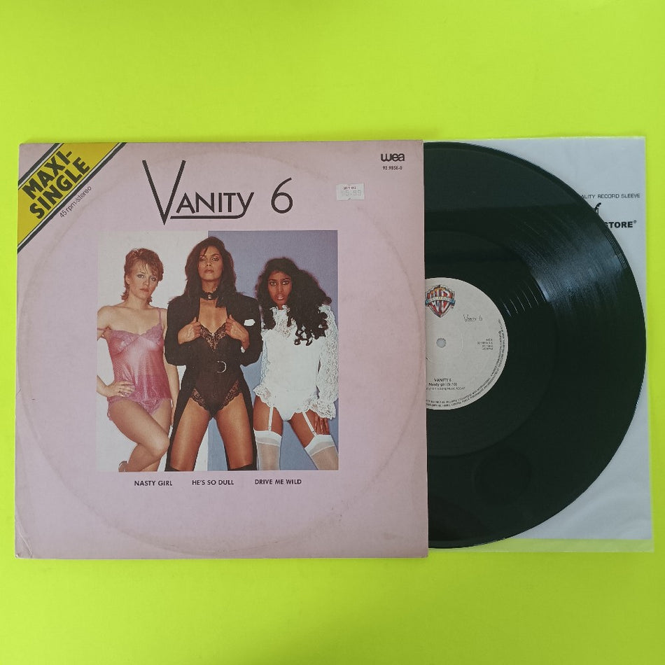 Vanity 6 - Nasty Girl / He's So Dull / Drive Me Wild HOLLAND 12" - 92.9858-0 - Used - VG++ - Vinyl