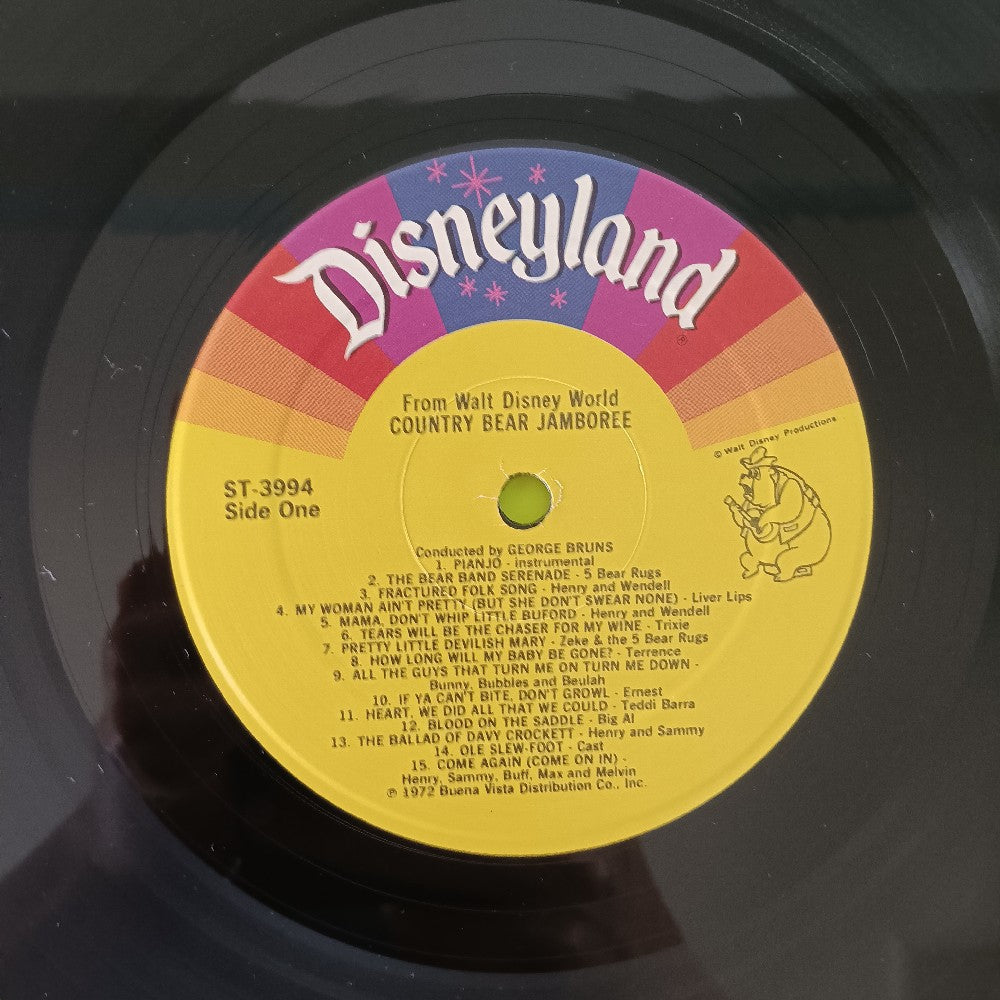 Walter Disney World's - Country Bear Jamboree W. Book - 1976 - 3994 - Used - EX - Vinyl