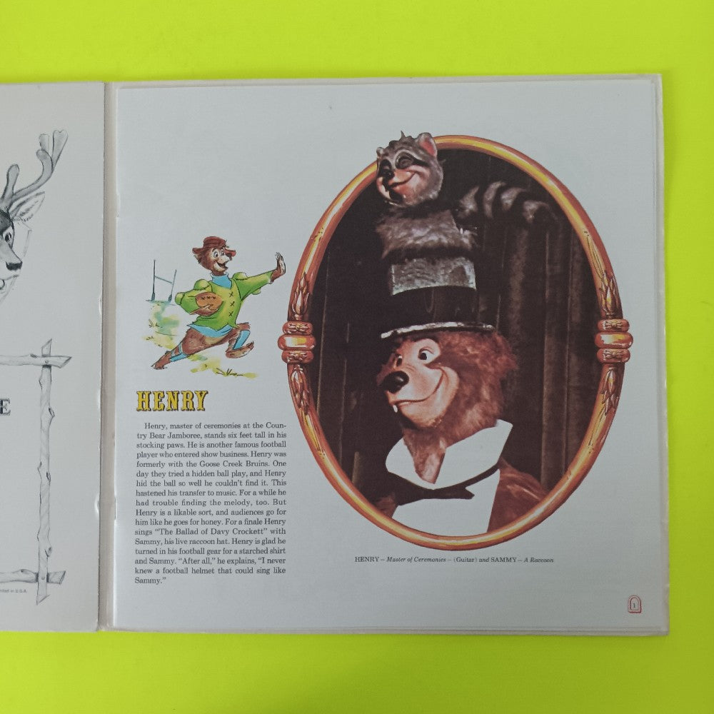 Walter Disney World's - Country Bear Jamboree W. Book - 1976 - 3994 - Used - EX - Vinyl