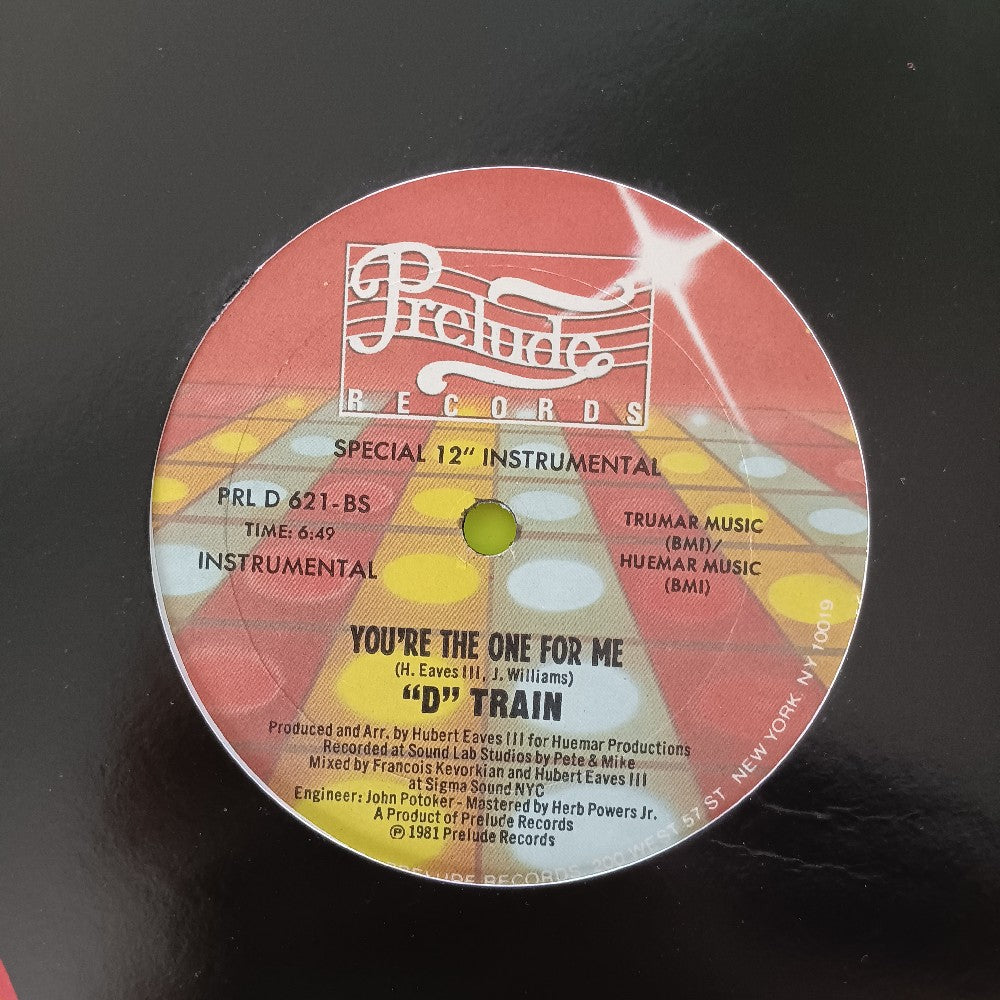 "D" Train - You're The One For Me 12" - 1981 - PRL D621 - Used - VG++ - Vinyl
