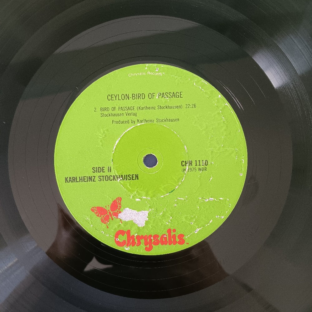 Karlheinz Stockhausen - Ceylon / Bird Of Passage PROMO - 1976 - CHR 1110 - Used - VG++ - Vinyl