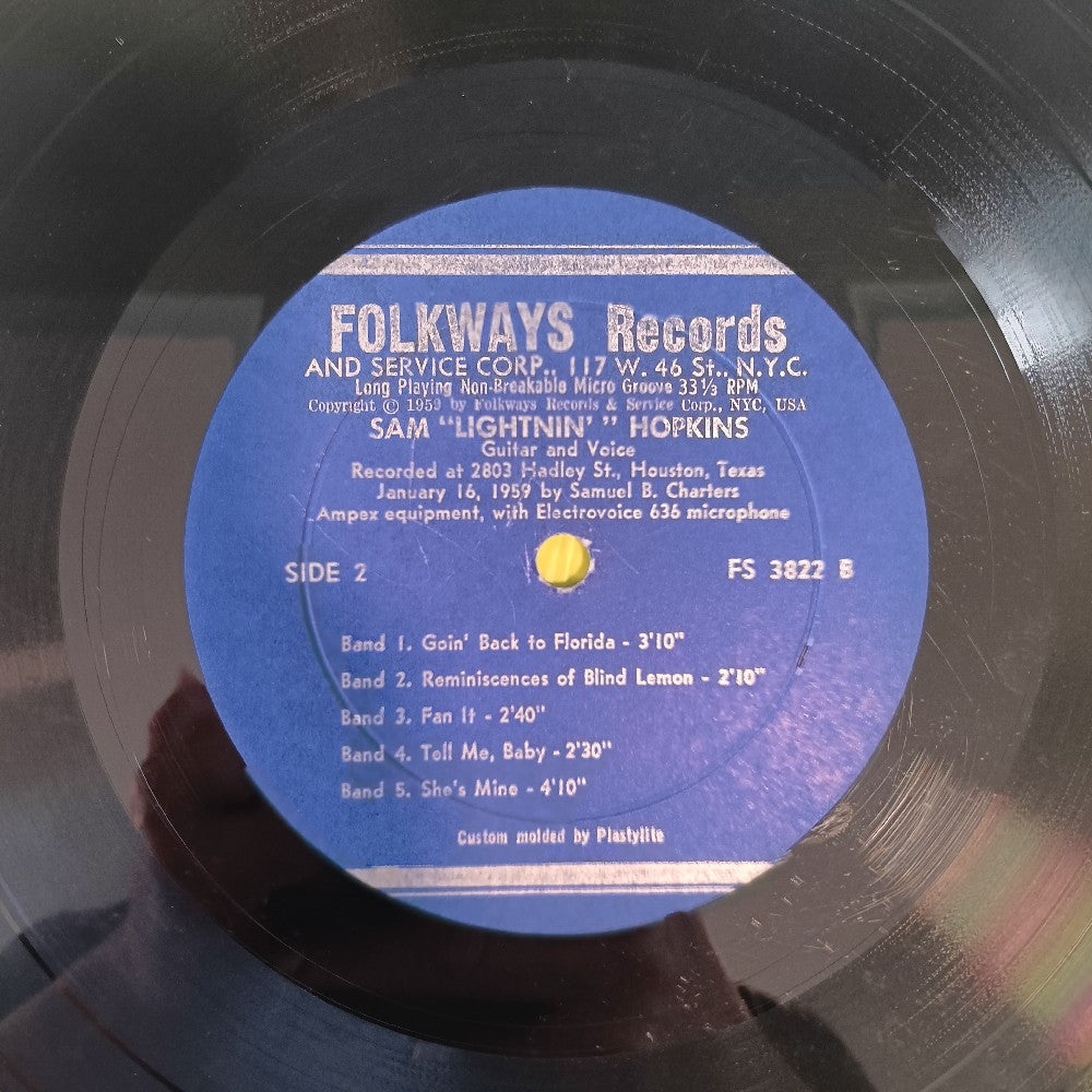 Lightnin Hopkins - Lightnin' Hopkins / Self Titled OG - 1959 - FS 3822 - Used - VG+ - Vinyl