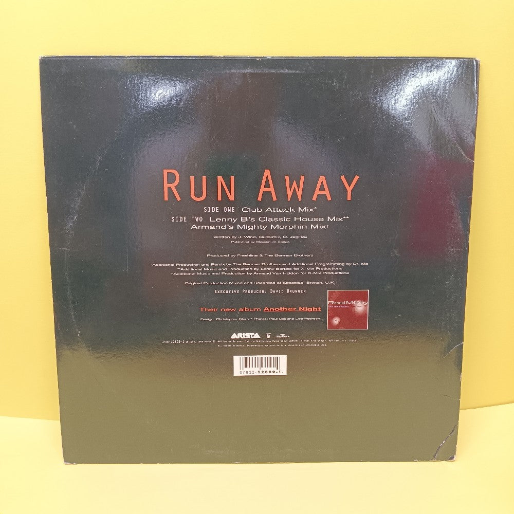 Real McCoy - Run Away 12" - 1995 - 07822-12809-1 - Used - VG+ - Vinyl