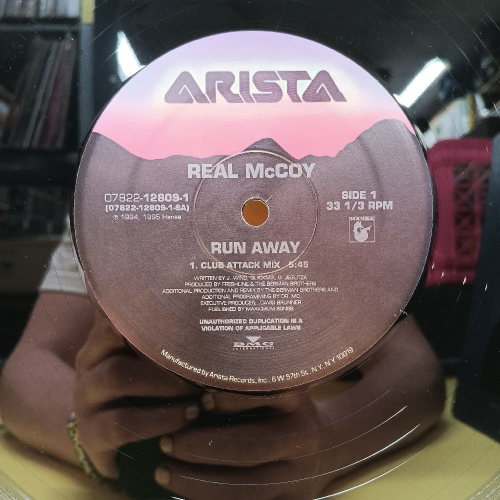 Real McCoy - Run Away 12" - 1995 - 07822-12809-1 - Used - VG+ - Vinyl