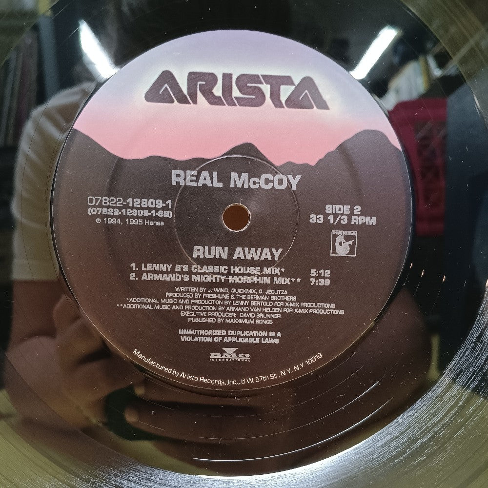 Real McCoy - Run Away 12" - 1995 - 07822-12809-1 - Used - VG+ - Vinyl