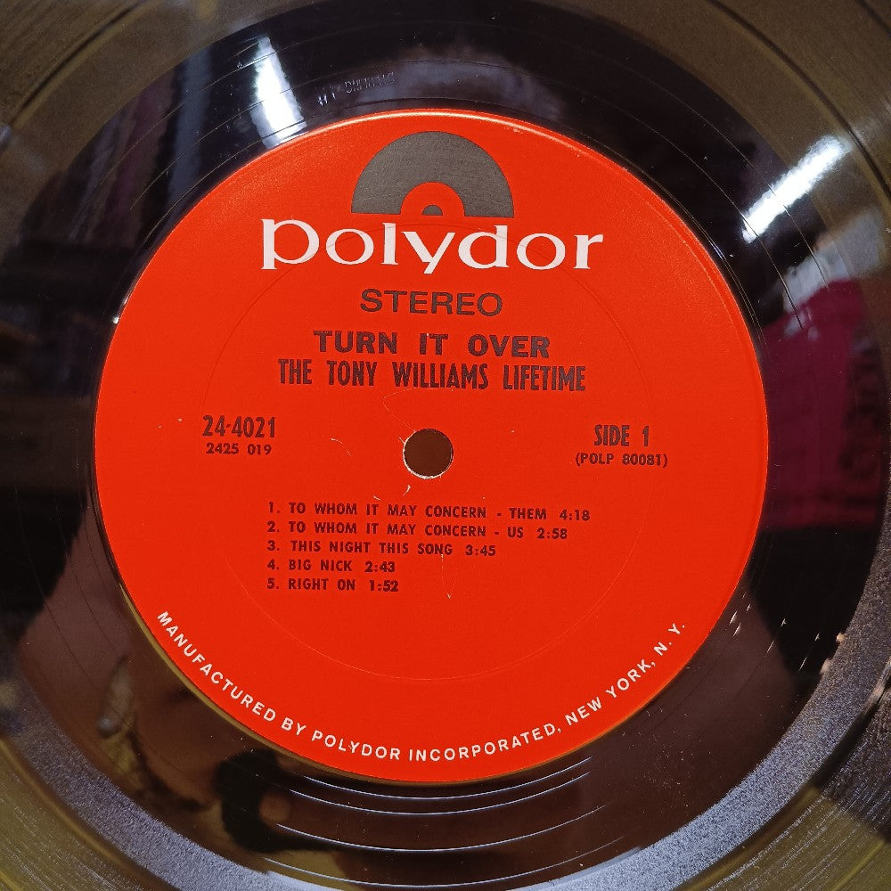 The Tony Williams Lifetime - ( Turn It Over ) - 1970 - 24-4021 - Used - VG+ - Vinyl