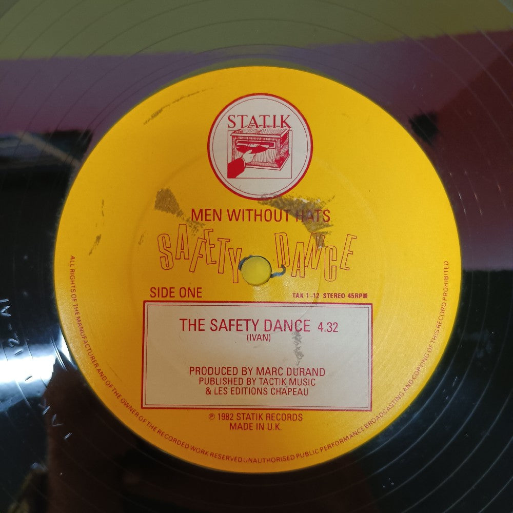 Men Without Hats - The Safety Dance Extended Club Mix UK 12" - 1982 - TAK1/12 - Used - VG+ - Vinyl
