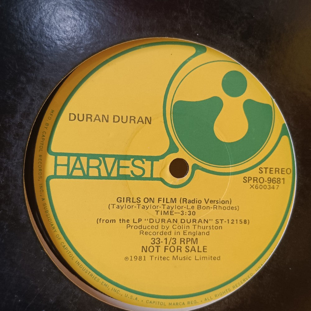 Duran Duran - Girls On Film 12" PROMO - 1981 - SPRO 9680 - Used - VG++ - Vinyl