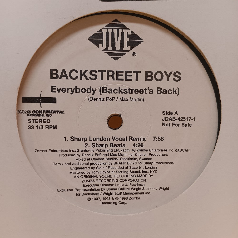 Backstreet Boys - Everybody (Backstreet's Back) 2x 12" - 1998 - JDAB-42517-1 - Used - VG++ - Vinyl