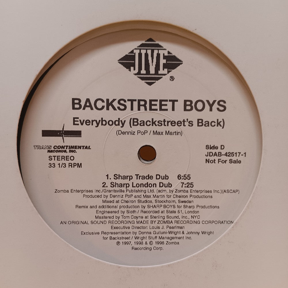 Backstreet Boys - Everybody (Backstreet's Back) 2x 12" - 1998 - JDAB-42517-1 - Used - VG++ - Vinyl