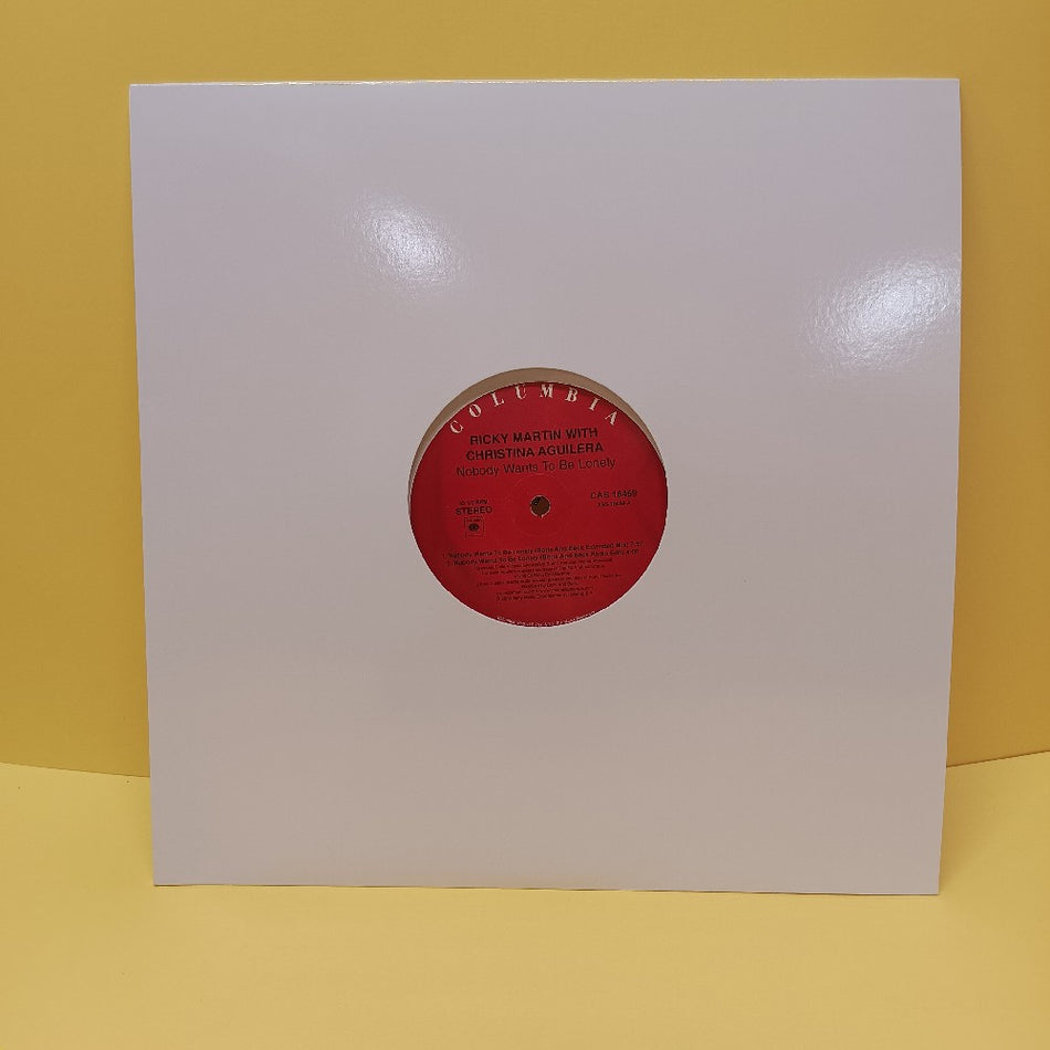 Ricky Martin & Christina Aguilera - Nobody Wants To Be Lonely 12" - 2001 - CAS 16469 - Used - EX - Vinyl