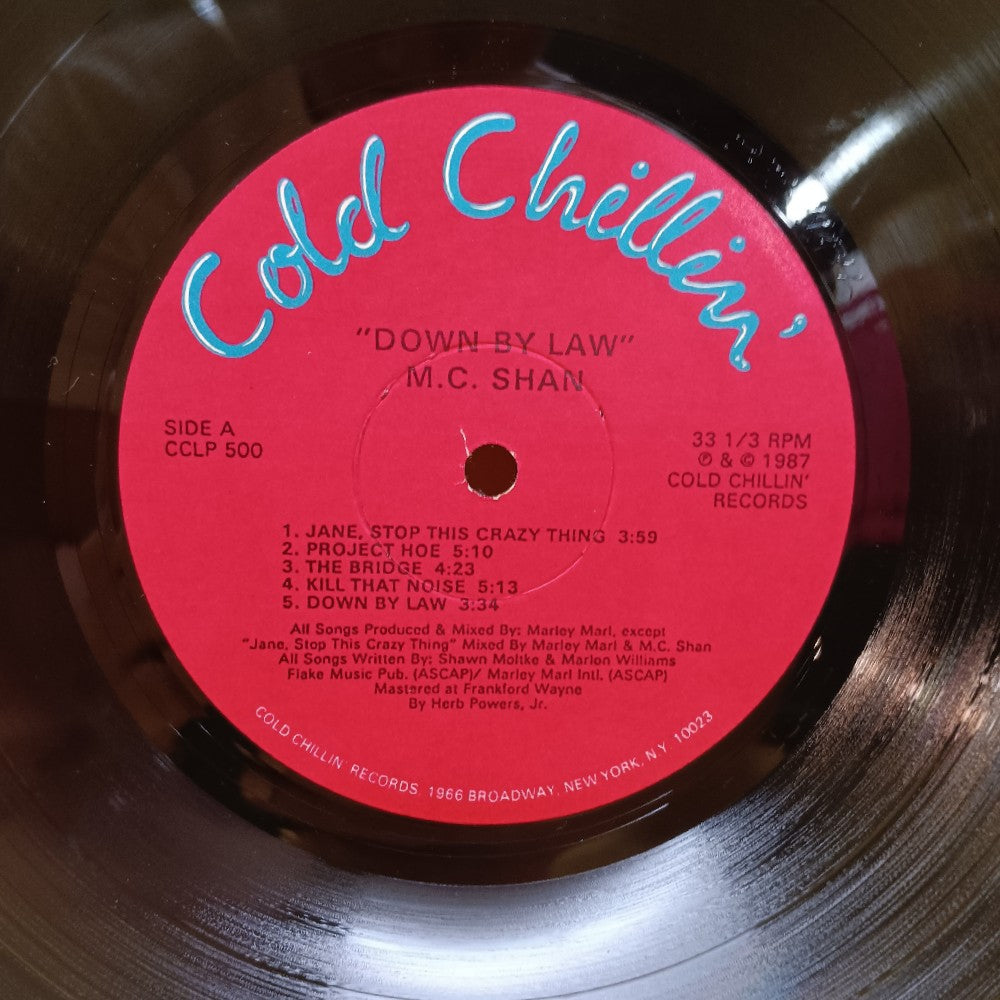 M.C. Shan - Down By Law - 1987 - CCLP 500 - Used - VG++ - Vinyl