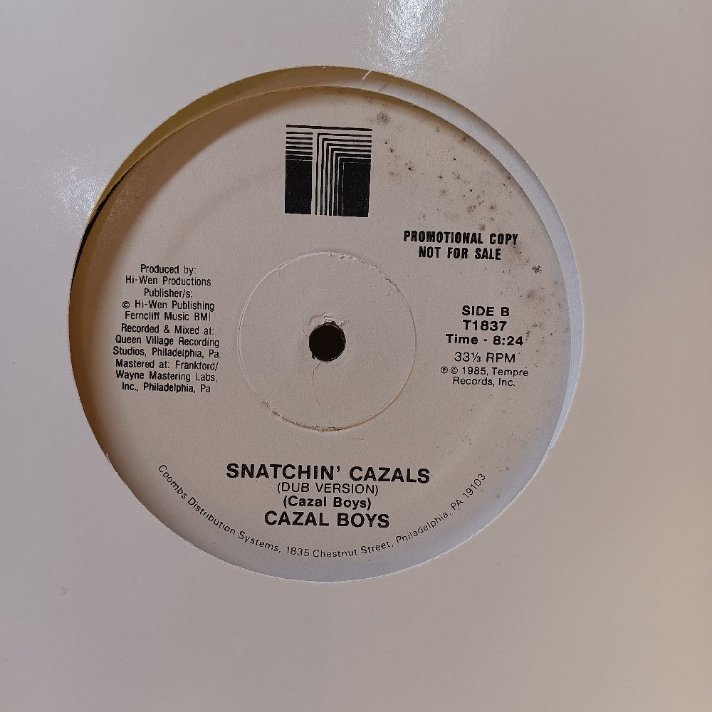 Cazal Boys - Snatchin' Cazals 12" PROMO - 1985 - T1837 - Used - VG++ - Vinyl