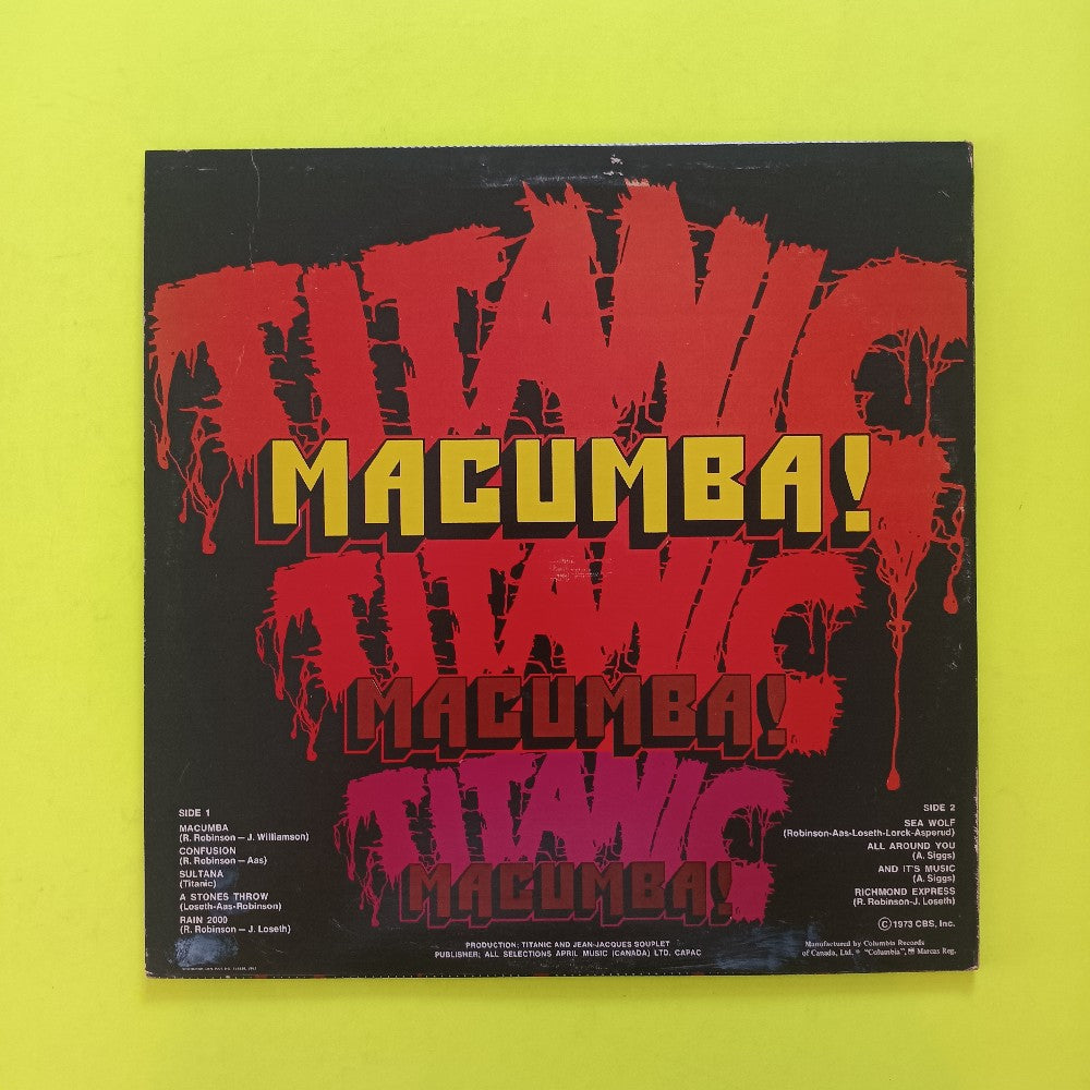 Titanic - Macumba! CANADA - 1973 - ES 90275 - Used - VG++ - Vinyl