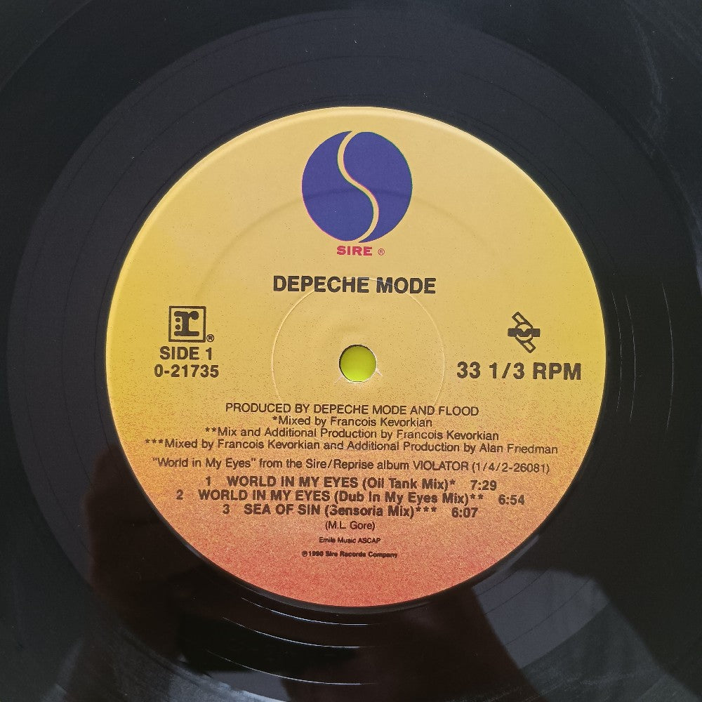 Depeche Mode - World In My Eyes / Happiest Girl PROMO 12" - 1990 - 0-21735 - Used - VG++ - Vinyl