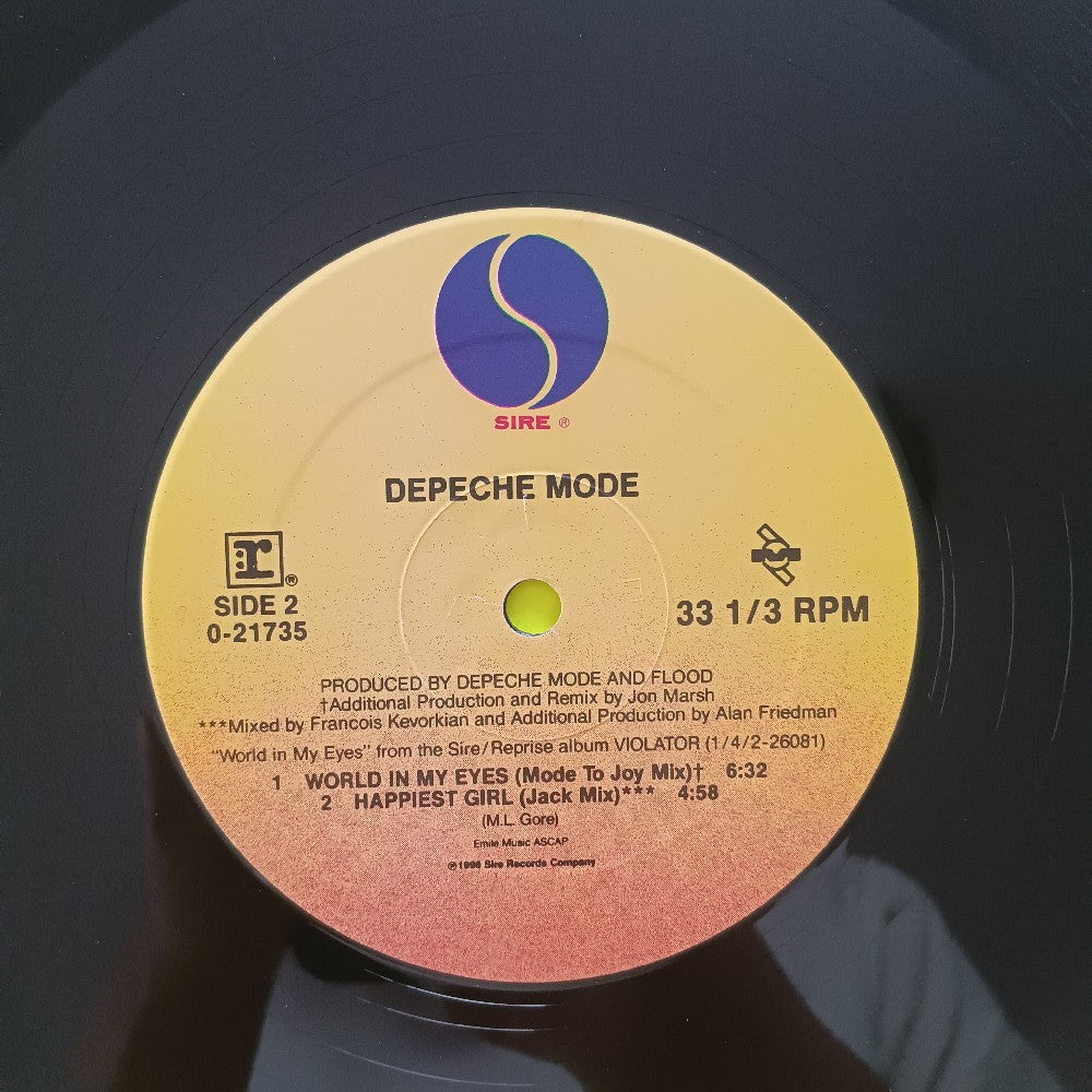 Depeche Mode - World In My Eyes / Happiest Girl PROMO 12" - 1990 - 0-21735 - Used - VG++ - Vinyl