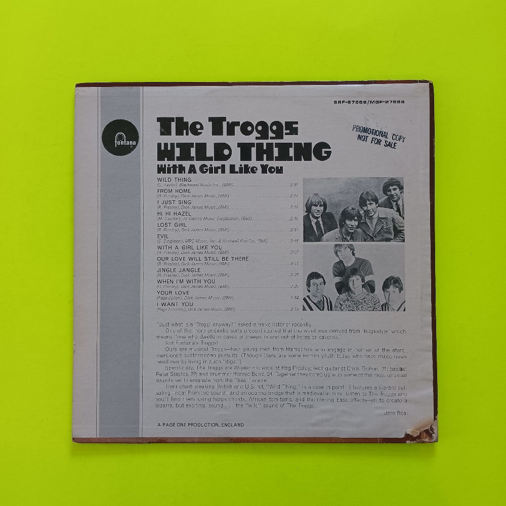 The Troggs - Wild Thing OG MONO PROMO - 1966 - MGF 27556 - Used - VG++ - Vinyl